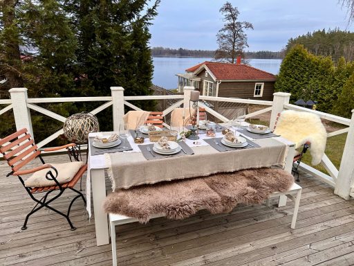 Having dinner outside